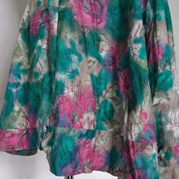 Elizabeth and James Silk Blend Watercolor Floral Strapless Dress Size 2 XS - Picture 4 of 8